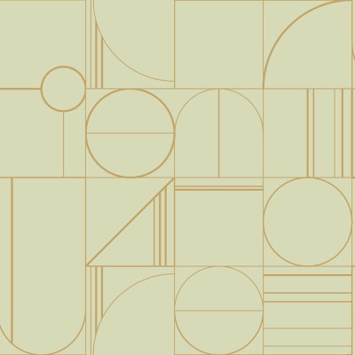 Paper pintat CERCLES I LINIES VERD I DAURAT OTLS_10506_72_37 Paper pintat CERCLES I LINIES VERD I DAURAT OTLS_10506_72_37