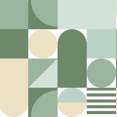 Paper pintat CERCLES VERDS I BEIGE OTLS_10505_07_87 Paper pintat CERCLES VERDS I BEIGE OTLS_10505_07_87