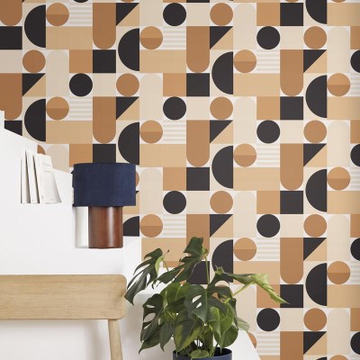 Papel pintado CÍRCULOS NEGROS Y MARRONES OTLS_10505_21_54 Papel pintado CÍRCULOS NEGROS Y MARRONES OTLS_10505_21_54