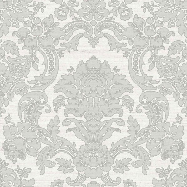 Papel pintado DAMASCO VÍNILICO CLÁSICO GRIS 33341