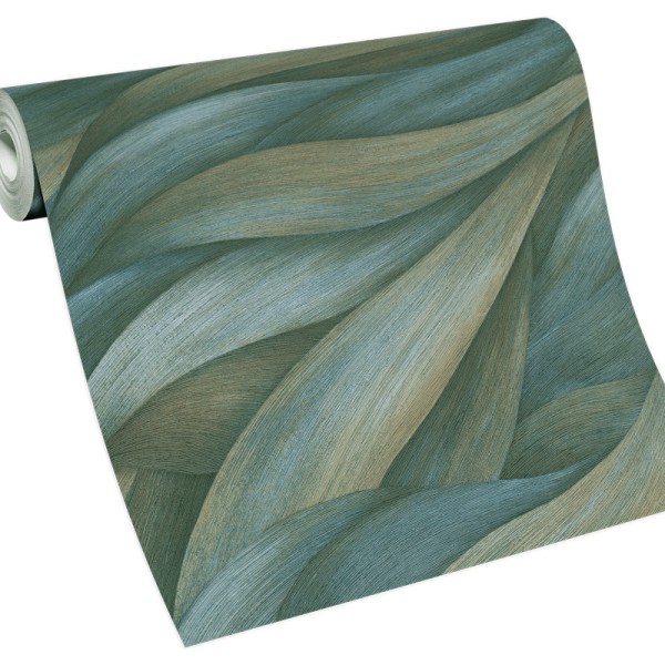 Papel pintado ONDAS MODERNAS AZUL CASTAÑO 10257-08