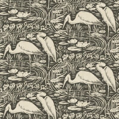 Papel pintado LAGO CON FLAMENCOS NEGRO BBLN_8973_92_70