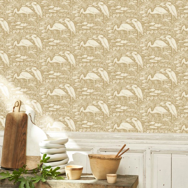Papel pintado LAGO CON FLAMENCOS CAMEL BBLN_8973_19_61 Papel pintado LAGO CON FLAMENCOS CAMEL BBLN_8973_19_61