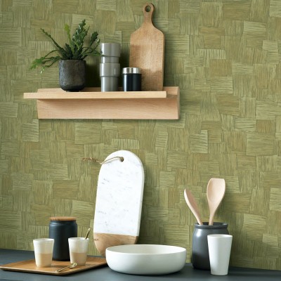 Papel pintado TRENZADO MADERA VERDE BBLN_8974_74_19 2