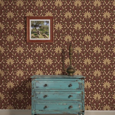Paper pintat PALMERES VINTAGE MARRONS JE91792
