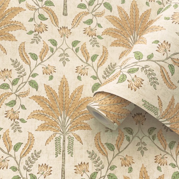Papel pintado PALMERAS VINTAGE NARANJAS JE91793