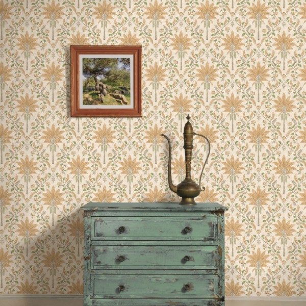 Papel pintado PALMERAS VINTAGE NARANJAS JE91793