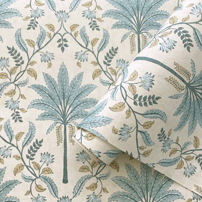 Papel pintado PALMERAS VINTAGE AZULES JE91791