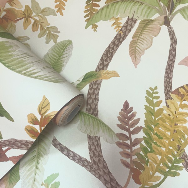 Papel de parede OÁSIS DE PALMEIRAS CORAL JE91820