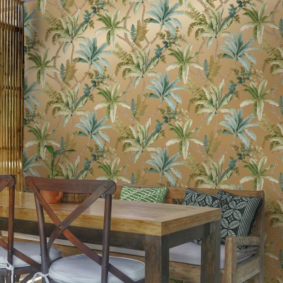 Papel pintado OASIS DE PALMERAS COBRE JE91822 Papel pintado OASIS DE PALMERAS COBRE JE91822