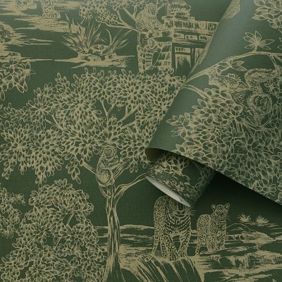 Papel de parede PAISAGEM ORIENTAL VERDE JE91811