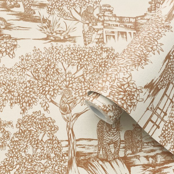 Paper pintat PAISATGE ORIENTAL TERRACOTA JE91814