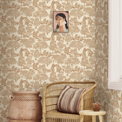 Papel de parede PAISAGEM ORIENTAL TERRACOTA JE91814