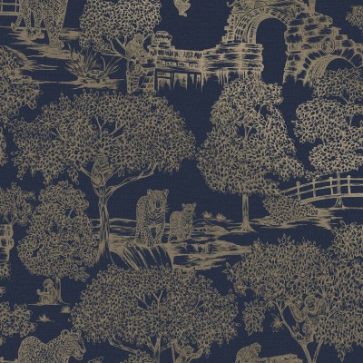 Papel pintado PAISAJE ORIENTAL AZUL MARINO JE91813