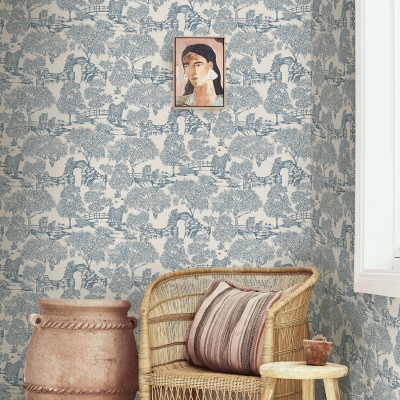 Papel pintado PAISAJE ORIENTAL AZUL JE91812 2