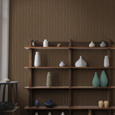 Papel pintado LISTONES DE MADERA MINIMALISTAS MARRÓN JE91861 2