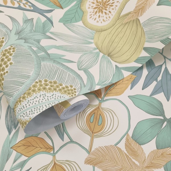 Papel pintado FRUTAS TROPICALES AZUL JE91841 Papel pintado FRUTAS TROPICALES AZUL JE91841