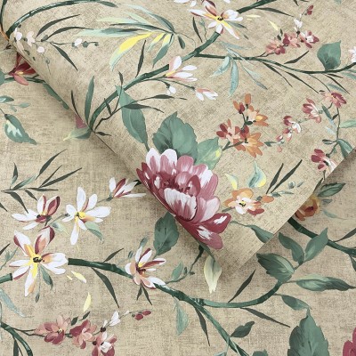 Paper pintat FLORS ASIÀTIQUES ROSA I TARONJA JE91851