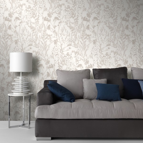 Papel de parede RAMOS BEGE PÉROLA 10251-14