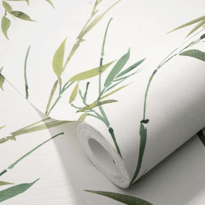 Papel de parede BAMBU FOLHAS VERDES 10388-07