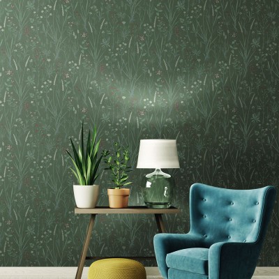 Papel pintado PLANTAS SILVESTRES VERDE 5312-2 2