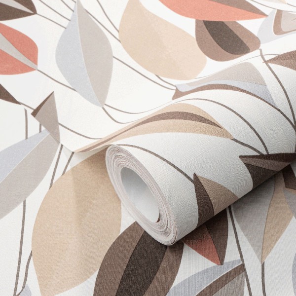 Paper pintat FULLES RETRO TARONJA I MARRÓ 10431-11 Paper pintat FULLES RETRO TARONJA I MARRÓ 10431-11