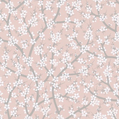 Papel pintado FLORES CEREZO SALMÓN ROSADO 5309-3
