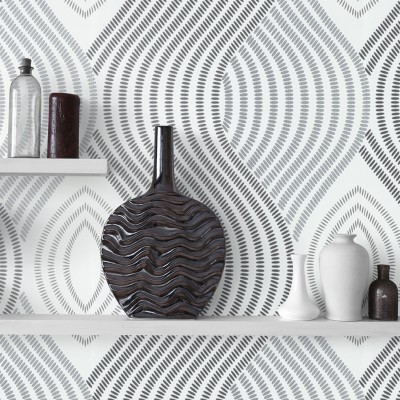Papel de parede ONDAS EM MOVIMENTO CINZA E PRETO Papel de parede ONDAS EM MOVIMENTO CINZA E PRETO