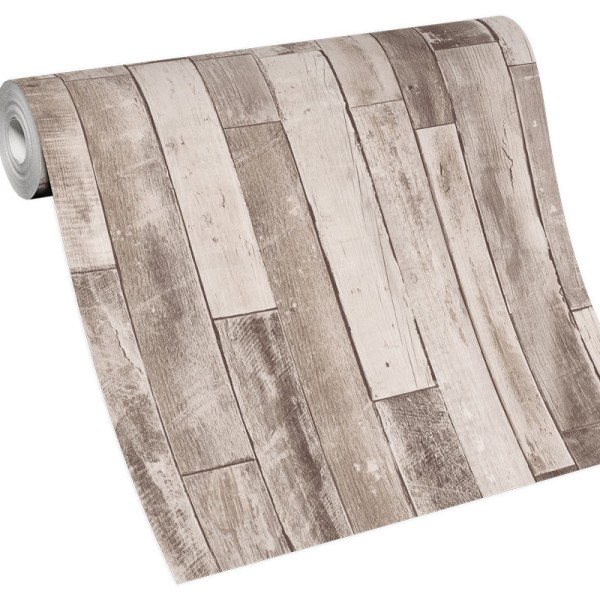 Papel de parede RIPAS DE MADEIRA VINTAGE MARROM