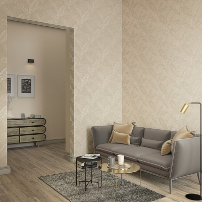 Papel pintado HOJAS PLATANERO BEIGE 2
