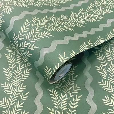 Papel pintado RAMITAS VERTICALES VERDE TM91983