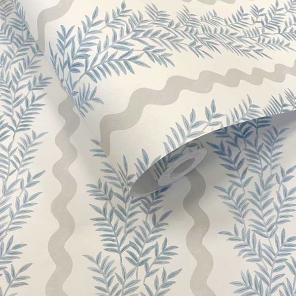 Papel pintado RAMITAS VERTICALES AZULES TM91981