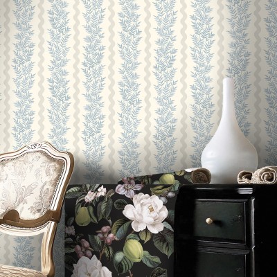 Papel pintado RAMITAS VERTICALES AZULES TM91981 2