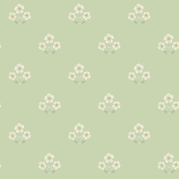 Papel de parede MARGARIDAS VERDE TM91991