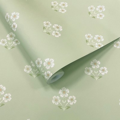 Papel pintado MARGARITAS VERDE TM91991
