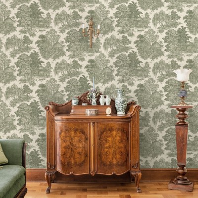 Papel de parede BOTÂNICO VINTAGE VERDE TM91970 2