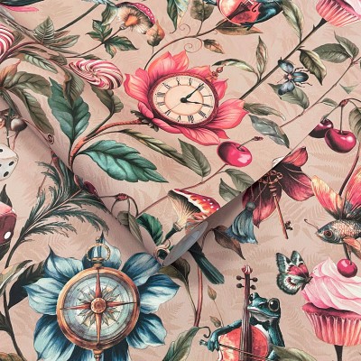 Papel de parede FANTASIA NATUREZA SALMÃO ROSA TM91943 Papel de parede FANTASIA NATUREZA SALMÃO ROSA TM91943