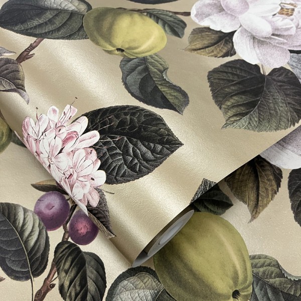 Papel de parede FLORAL ELEGANTE DOURADO TM91913