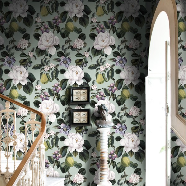 Paper pintat FLORAL ELEGANT VERD AIGUA TM91912 Paper pintat FLORAL ELEGANT VERD AIGUA TM91912