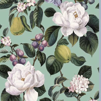 Papel de parede FLORAL ELEGANTE VERDE ÁGUA TM91912 Papel de parede FLORAL ELEGANTE VERDE ÁGUA TM91912