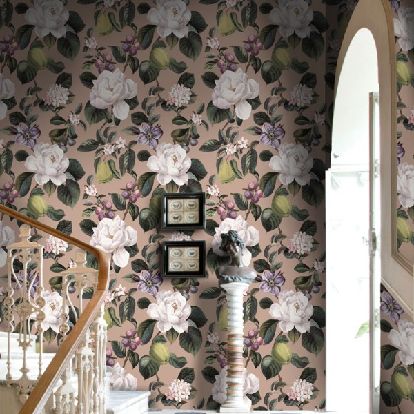 Papel pintado FLORAL ELEGANTE SALMÓN TM91910 Papel pintado FLORAL ELEGANTE SALMÓN TM91910