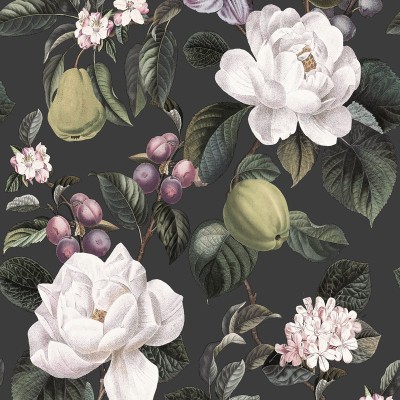 Papel de parede FLORAL ELEGANTE PRETO TM91911 Papel de parede FLORAL ELEGANTE PRETO TM91911