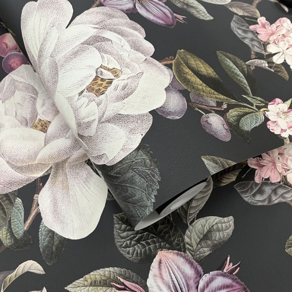Papel de parede FLORAL ELEGANTE PRETO TM91911 Papel de parede FLORAL ELEGANTE PRETO TM91911