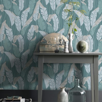 Papel de parede FOLHAS PALMA VERDE 10344-19 2