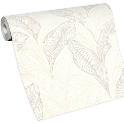 Papel pintado PALMA DORADO Y BLANCO ROTO 10282-02