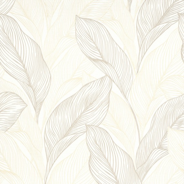 Papel de parede PALMA DOURADO E OFF WHITE 10282-02