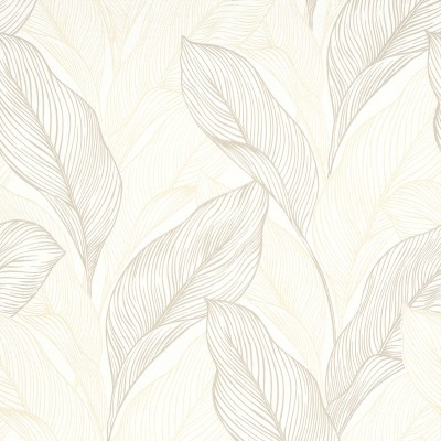 Papel pintado PALMA DORADO Y BLANCO ROTO 10282-02