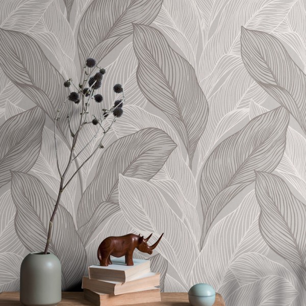 Paper pintat PALMA PLATEJAT I GRIS 10282-38