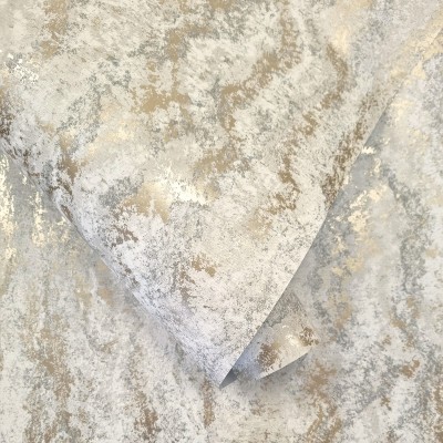 Paper pintat TEXTURA MINERAL BLANC GRISÓS I DAURAT TE66162 Paper pintat TEXTURA MINERAL BLANC GRISÓS I DAURAT TE66162