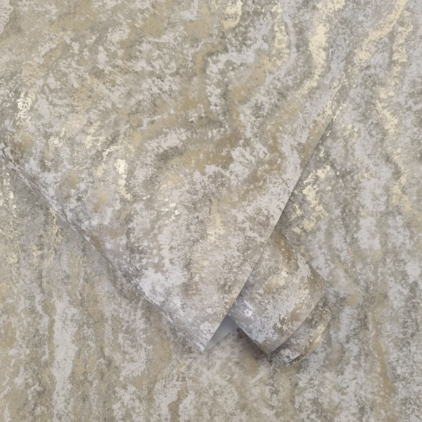 Papel pintado TEXTURA MINERAL GRIS Y DORADO TE66161 Papel pintado TEXTURA MINERAL GRIS Y DORADO TE66161